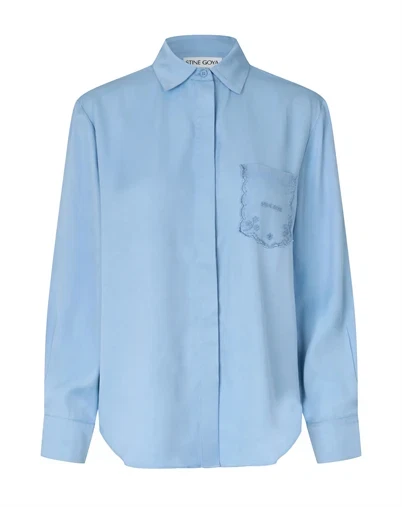 Stine Goya - Oversize Shirt - Sky Blue